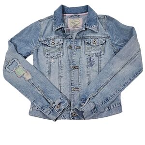 Abercrombie Vintage Denim Girls Jacket size Large
